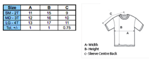 Toddler Size Chart